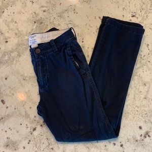 Abercrombie kids navy blue slim straight trousers.